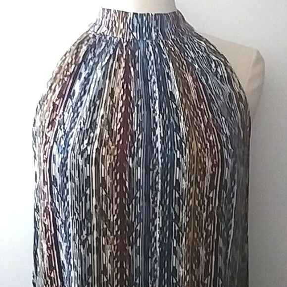 Liverpool Los Angeles Womens Halter Top Sleeveless Ikat Arrows Stripes s… - Picture 4 of 15